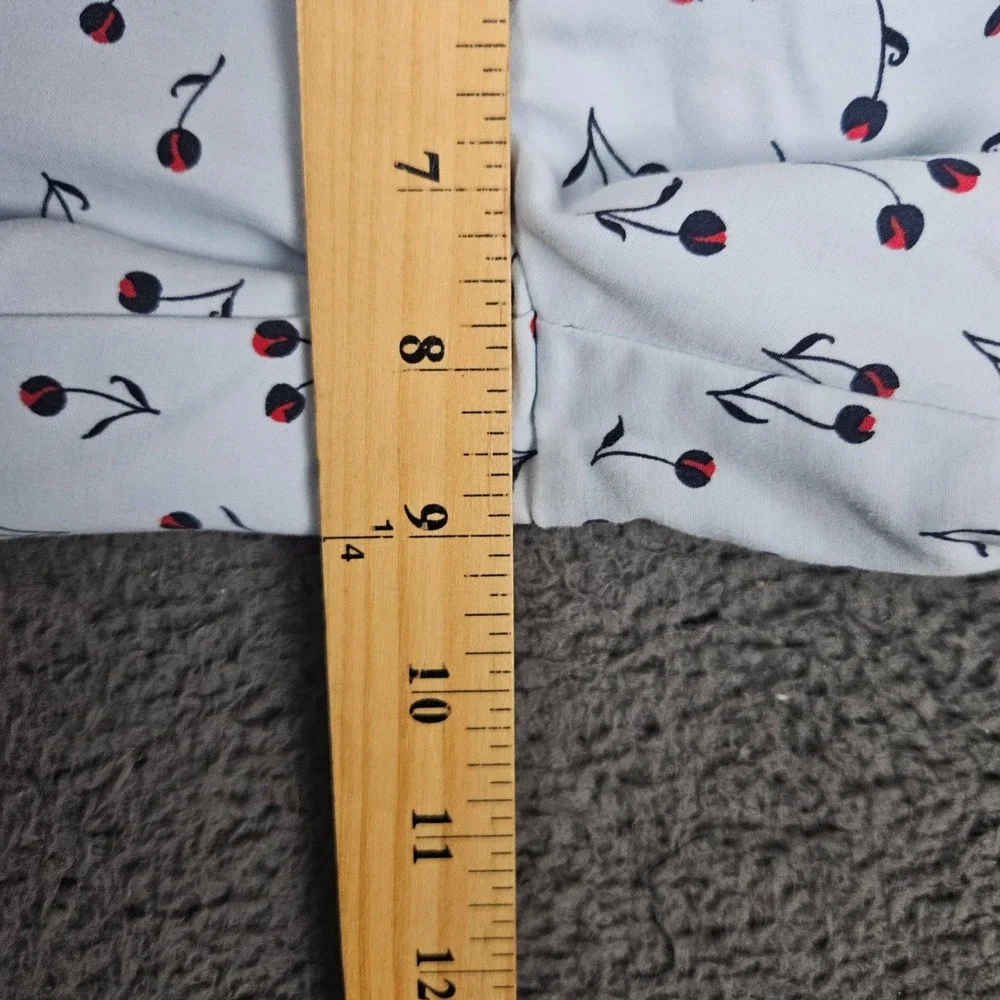 Cartonnier Cherry Print Pants‎ Women's Size 0 Blue White Casual